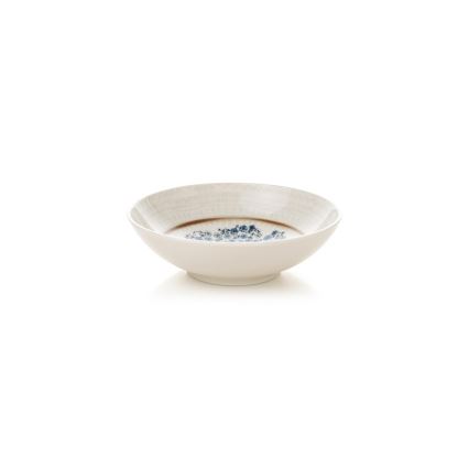 Juego de vajilla de 24 piezas azul/beige/porcelana