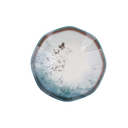 Juego de vajilla de 24 piezas, azul/porcelana