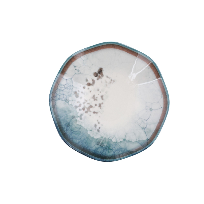 Juego de vajilla de 24 piezas, azul/porcelana