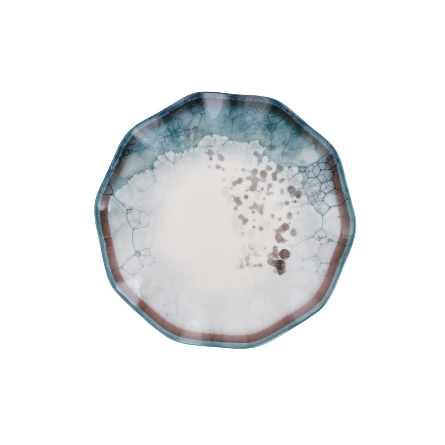 Juego de vajilla de 24 piezas, azul/porcelana