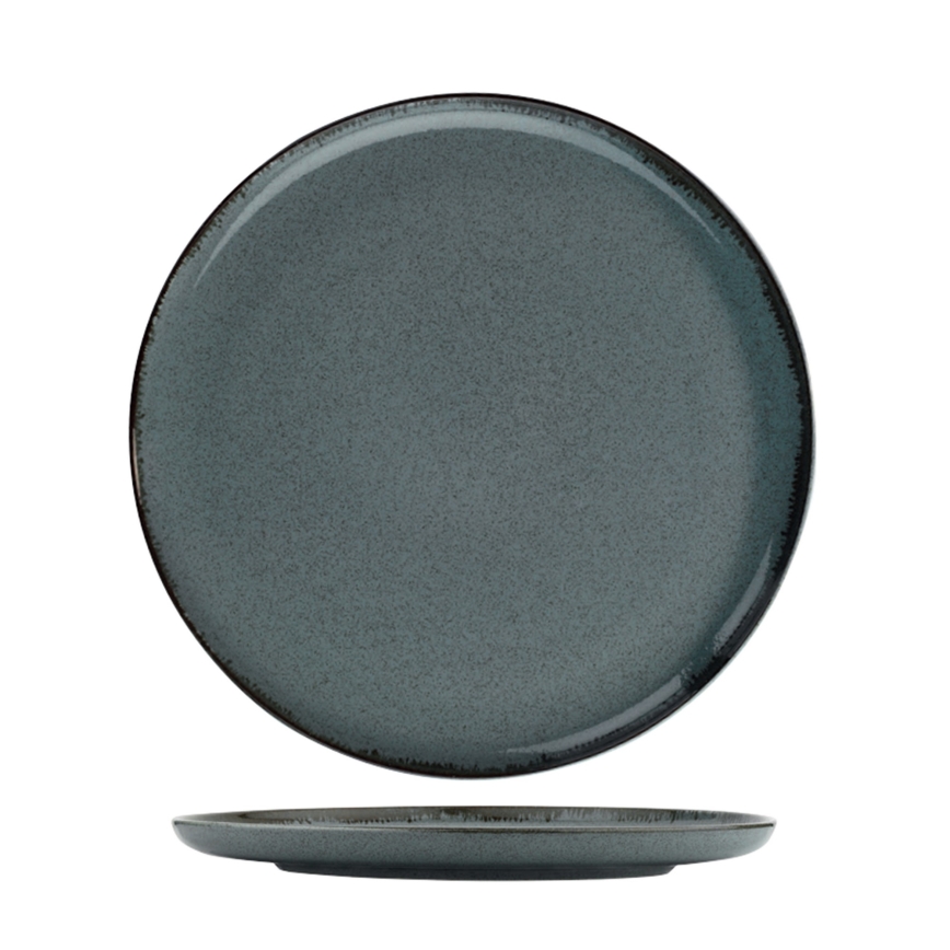 Juego de vajilla de 24 piezas, azul/porcelana