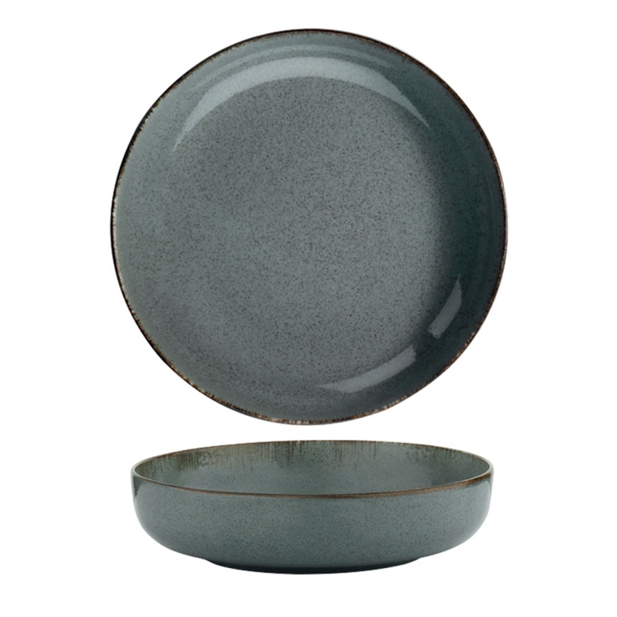 Juego de vajilla de 24 piezas, azul/porcelana