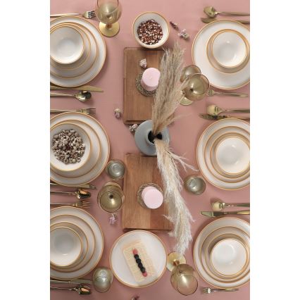 Juego de vajilla de 24 piezas beige/cerámica