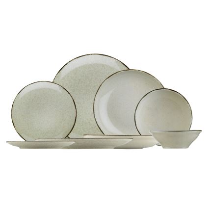 Juego de vajilla de 24 piezas beige/porcelana