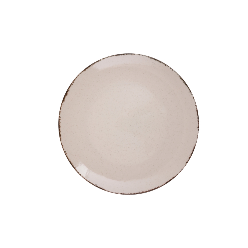 Juego de vajilla de 24 piezas beige/porcelana