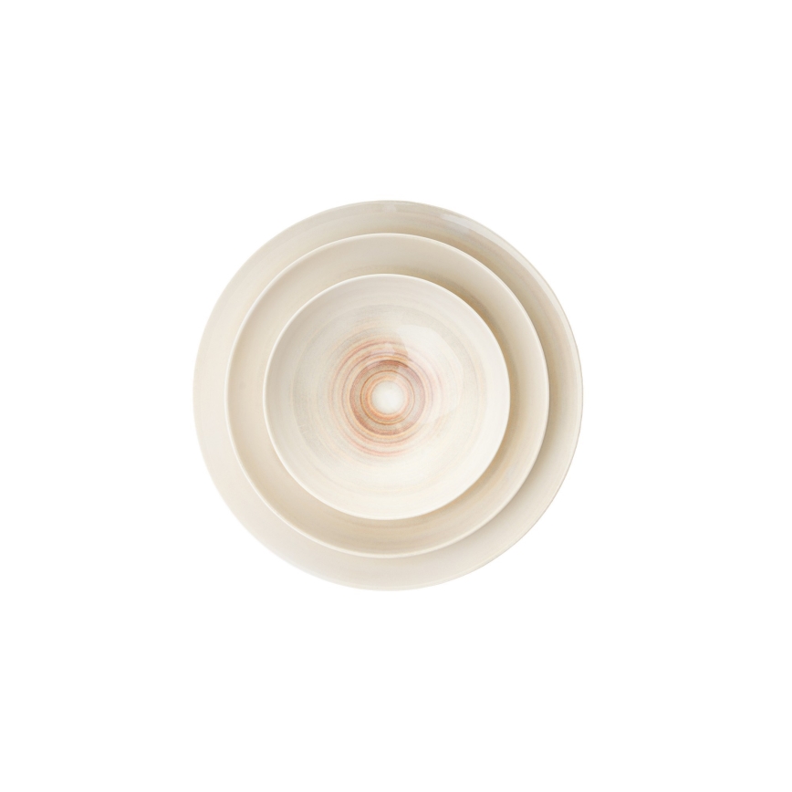 Juego de vajilla de 24 piezas beige/porcelana