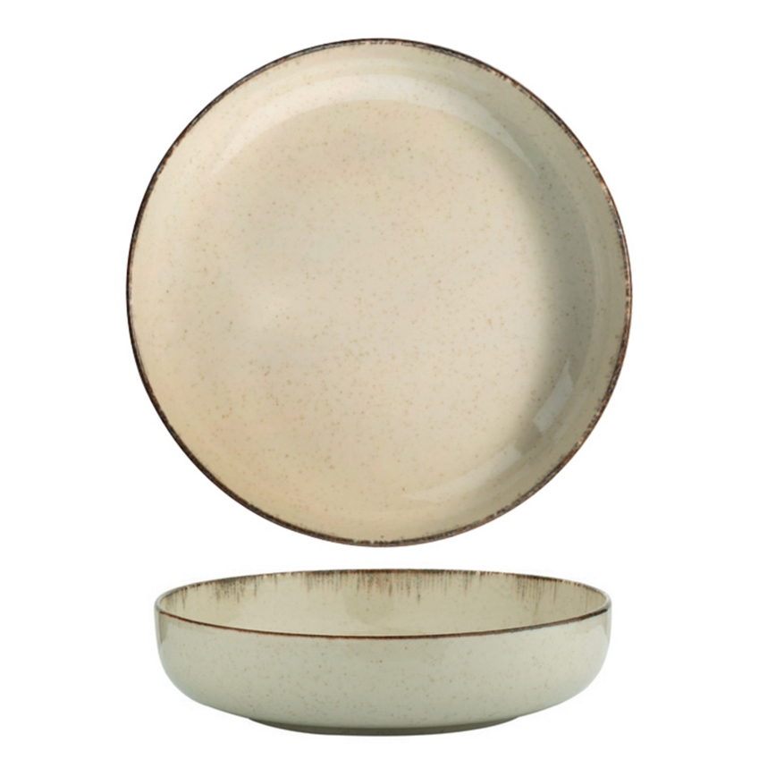 Juego de vajilla de 24 piezas beige/porcelana