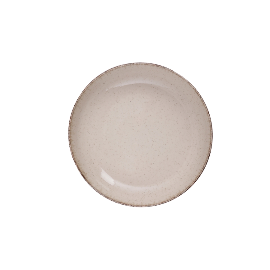 Juego de vajilla de 24 piezas beige/porcelana