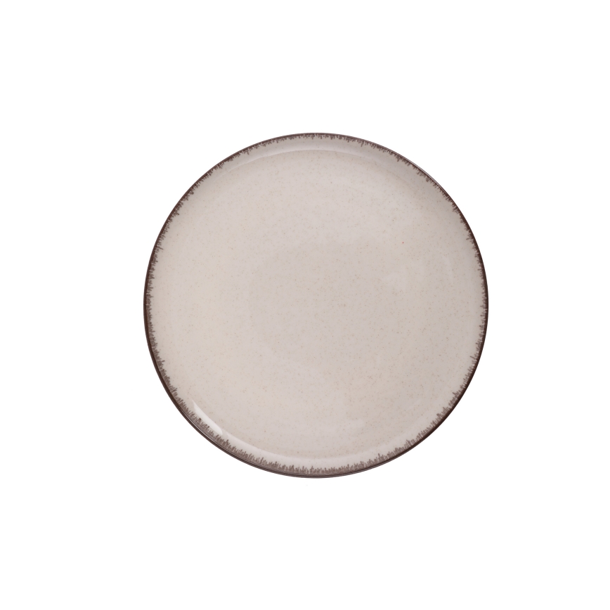 Juego de vajilla de 24 piezas beige/porcelana