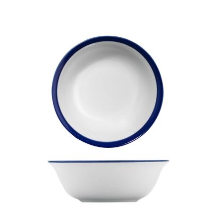 Juego de vajilla de 24 piezas blanco/azul/porcelana