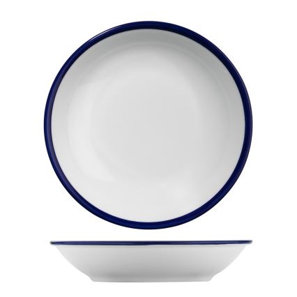 Juego de vajilla de 24 piezas blanco/azul/porcelana