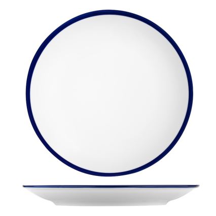 Juego de vajilla de 24 piezas blanco/azul/porcelana