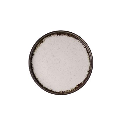 Juego de vajilla de 24 piezas blanco/marrón/porcelana