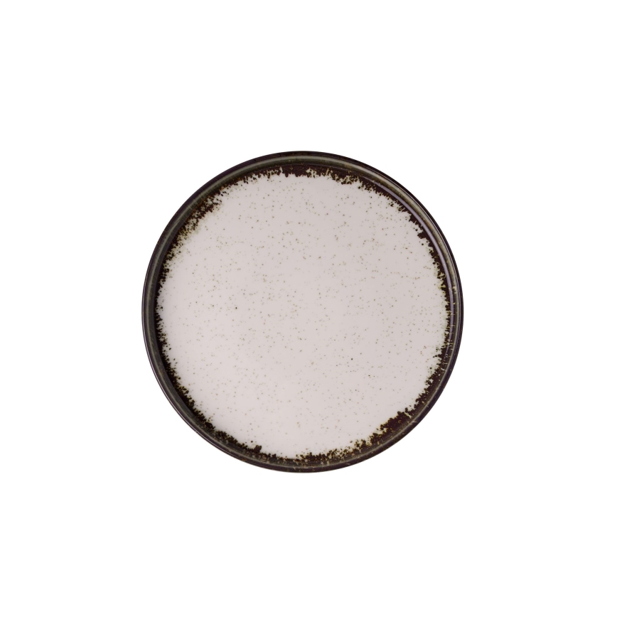 Juego de vajilla de 24 piezas blanco/marrón/porcelana