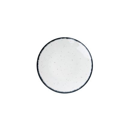 Juego de vajilla de 24 piezas blanco/negro/porcelana