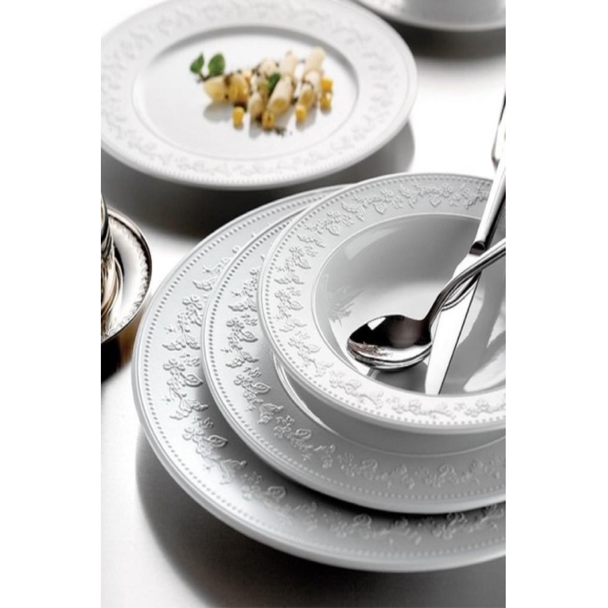 Juego de vajilla de 24 piezas, blanco/porcelana