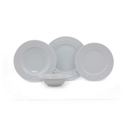 Juego de vajilla de 24 piezas, blanco/porcelana