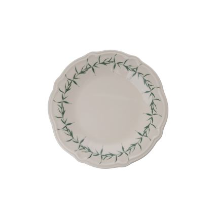 Juego de vajilla de 24 piezas blanco/verde/porcelana