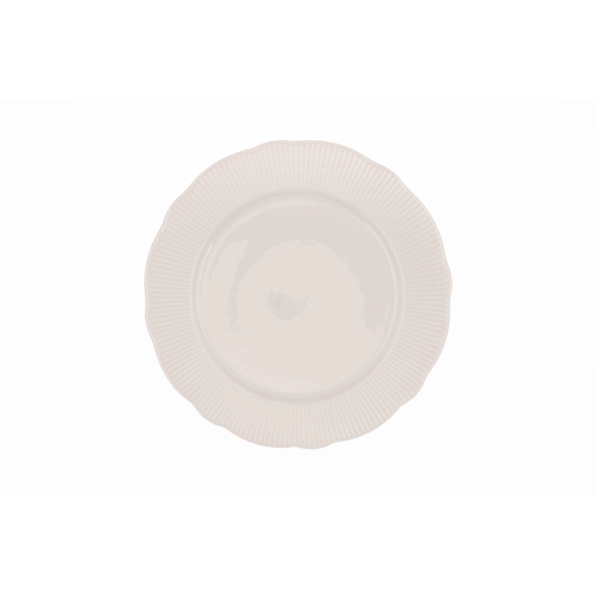 Juego de vajilla de 24 piezas en porcelana blanca