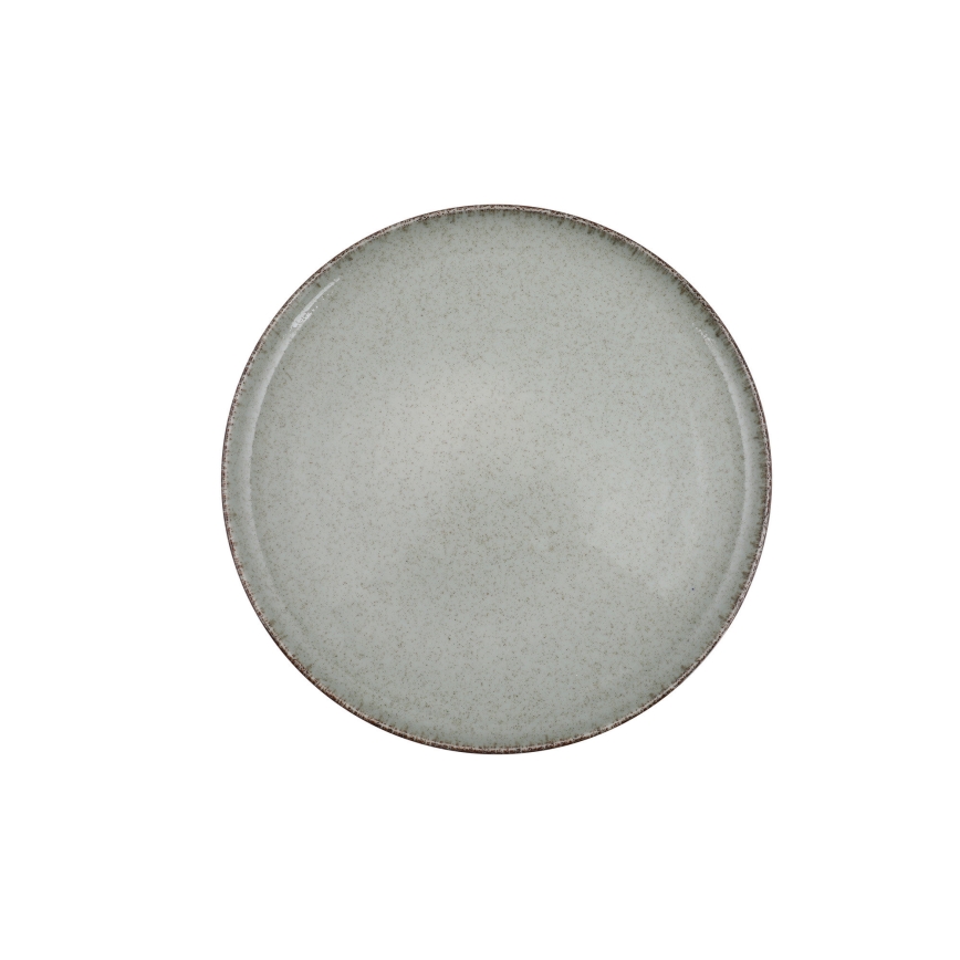 Juego de vajilla de 24 piezas en porcelana, color verde