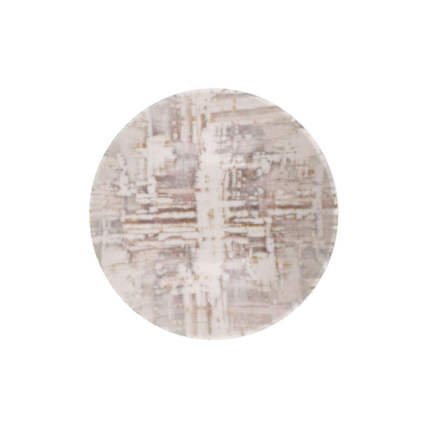 Juego de vajilla de 24 piezas marrón/blanco/porcelana