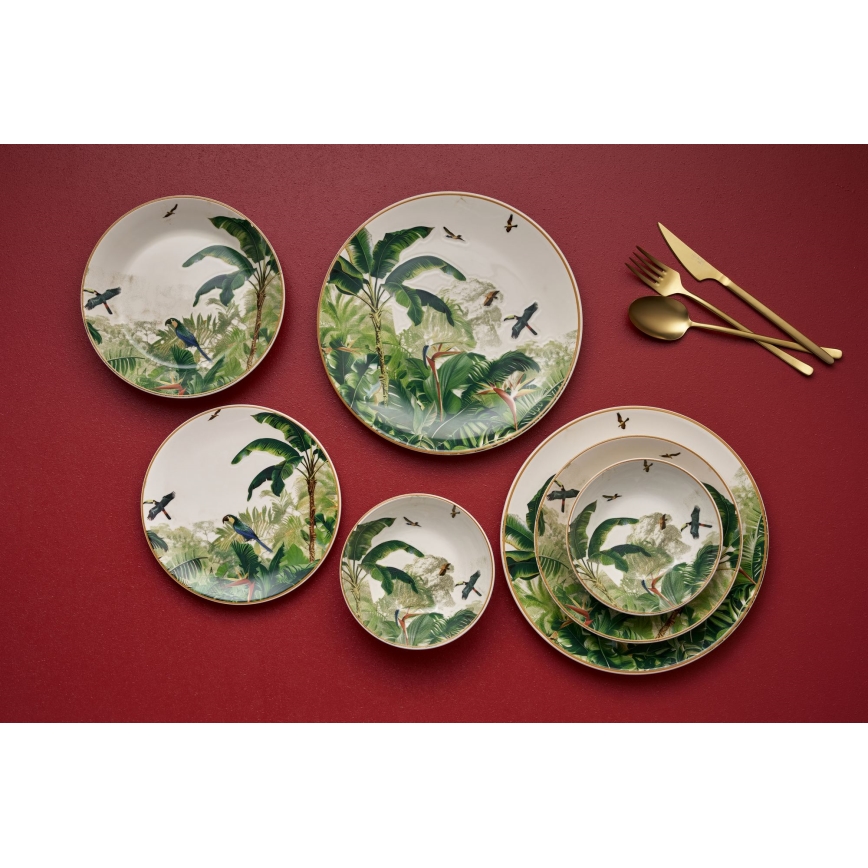 Juego de vajilla de 24 piezas multicolor/cerámica