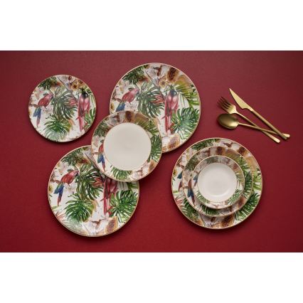 Juego de vajilla de 24 piezas, multicolor/cerámica