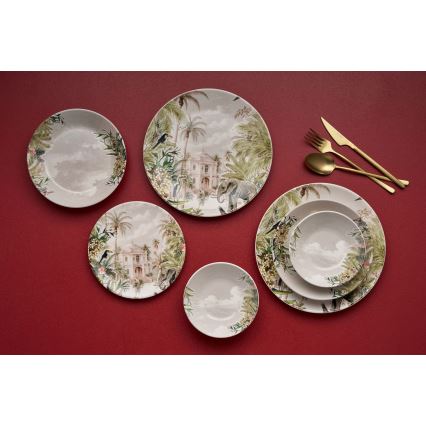 Juego de vajilla de 24 piezas, multicolor/cerámica