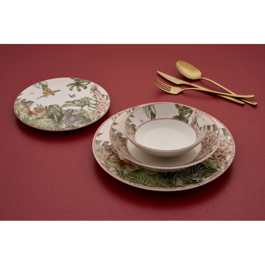 Juego de vajilla de 24 piezas multicolor/cerámica