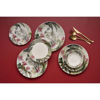 Juego de vajilla de 24 piezas multicolor/cerámica