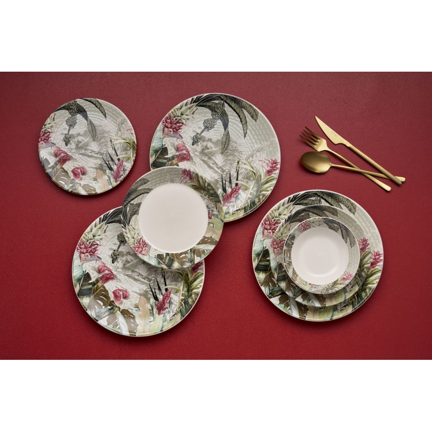 Juego de vajilla de 24 piezas multicolor/cerámica