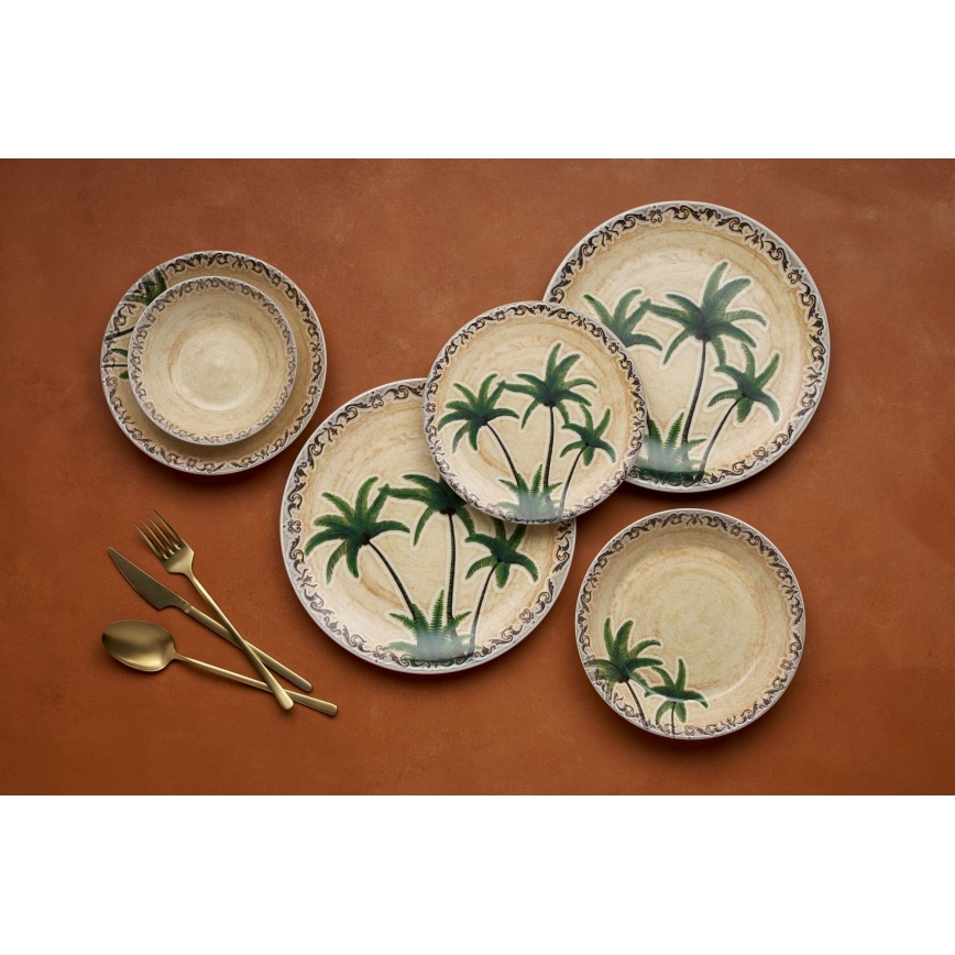 Juego de vajilla de 24 piezas multicolor/cerámica