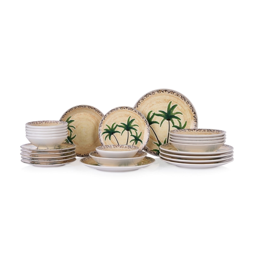 Juego de vajilla de 24 piezas multicolor/cerámica