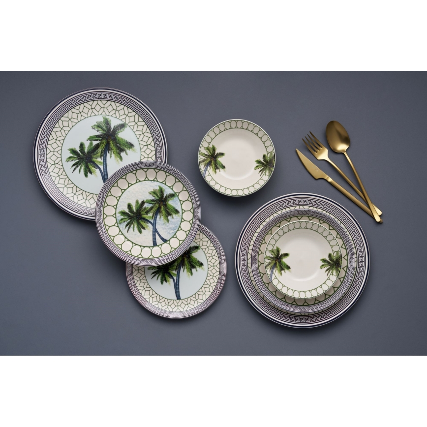 Juego de vajilla de 24 piezas multicolor/cerámica