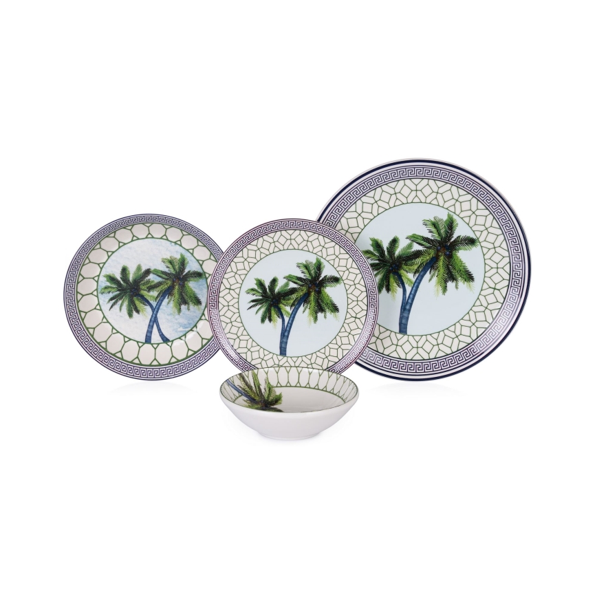 Juego de vajilla de 24 piezas multicolor/cerámica