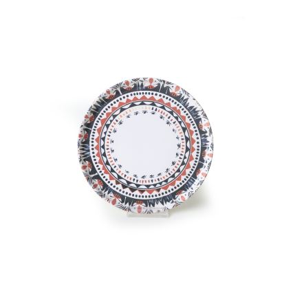 Juego de vajilla de 24 piezas, multicolor, en gres