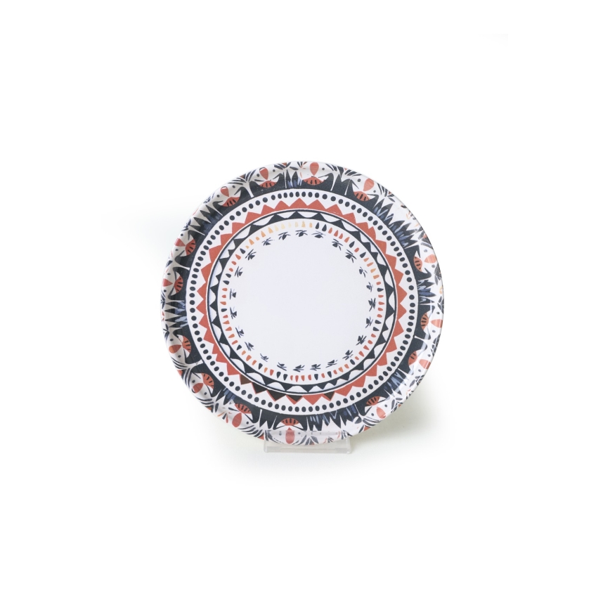 Juego de vajilla de 24 piezas, multicolor, en gres