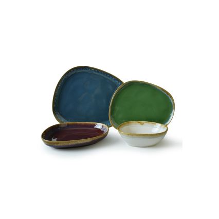Juego de vajilla de 24 piezas multicolor/gres