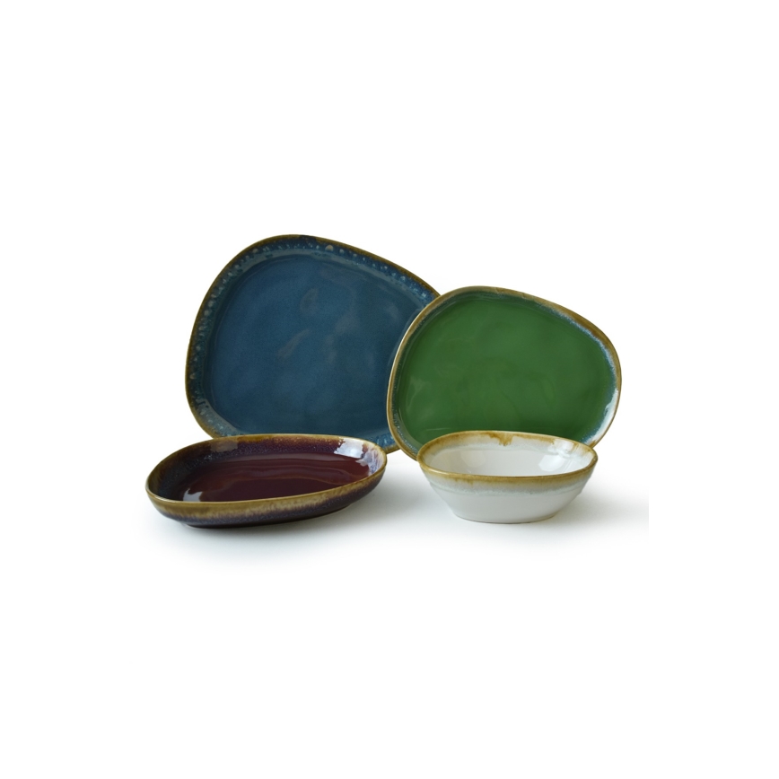 Juego de vajilla de 24 piezas multicolor/gres