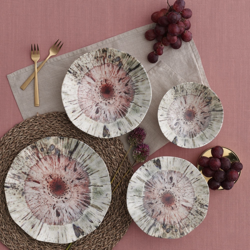 Juego de vajilla de 24 piezas multicolor/porcelana