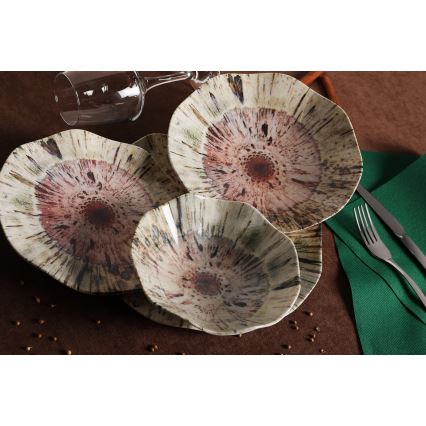 Juego de vajilla de 24 piezas multicolor/porcelana