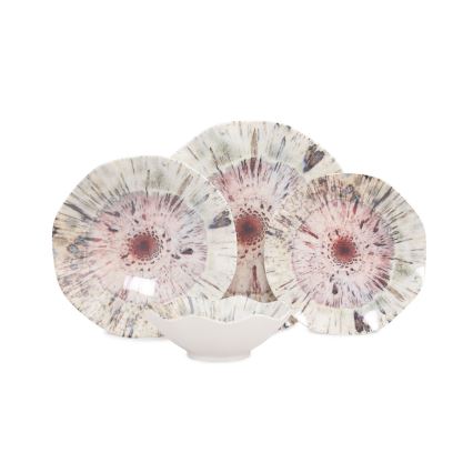 Juego de vajilla de 24 piezas multicolor/porcelana