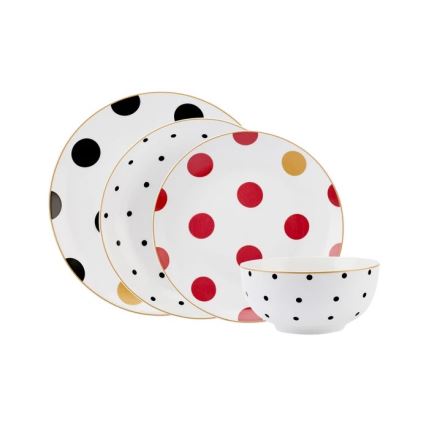 Juego de vajilla de 24 piezas multicolor/porcelana