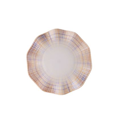 Juego de vajilla de 24 piezas naranja/azul/porcelana