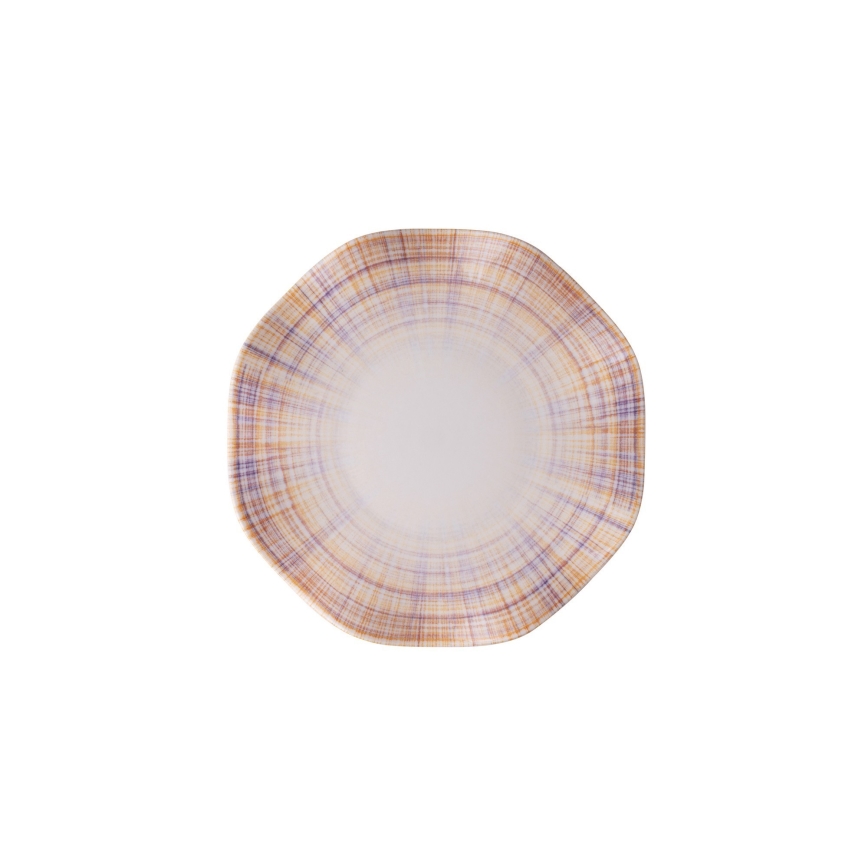 Juego de vajilla de 24 piezas naranja/azul/porcelana