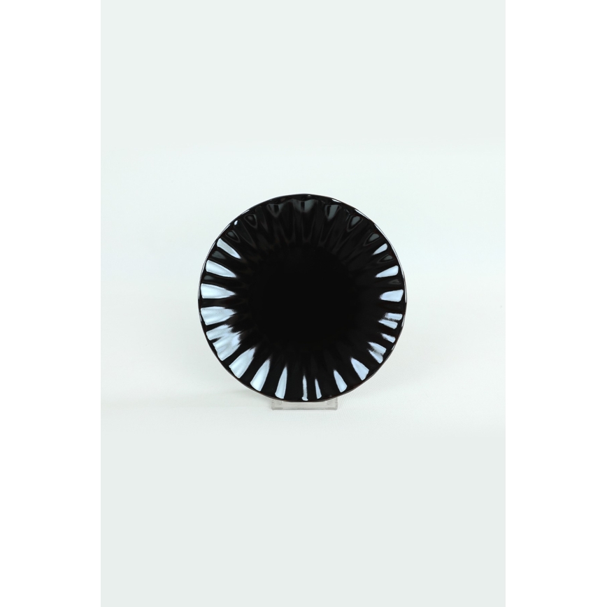 Juego de vajilla de 24 piezas, negro/gres