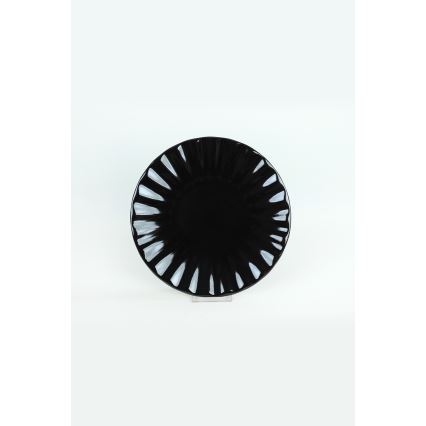 Juego de vajilla de 24 piezas, negro/gres