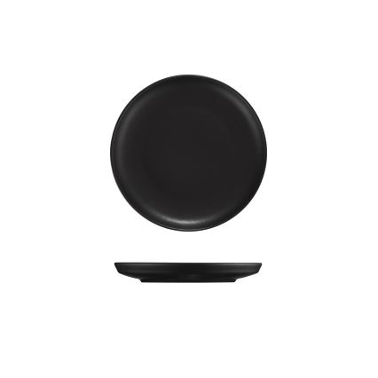 Juego de vajilla de 24 piezas, negro/porcelana