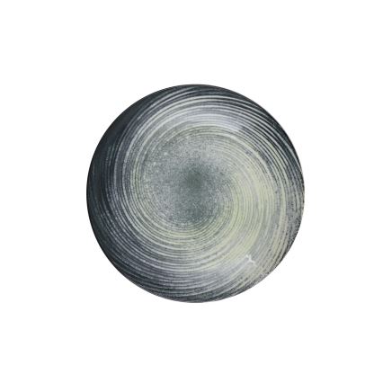 Juego de vajilla de 24 piezas, verde/negro, porcelana