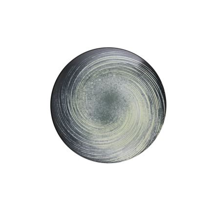 Juego de vajilla de 24 piezas, verde/negro, porcelana